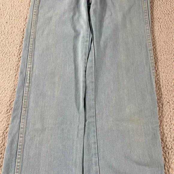 Vintage 70s Brittania High Rise Jeans Size 14 Slim Butterfly Embroidered Pocket - Picture 4 of 16